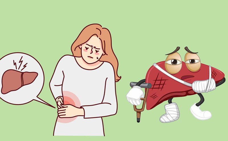 The liver is damaged by bad habits. Graphic photo: Hoang Loc