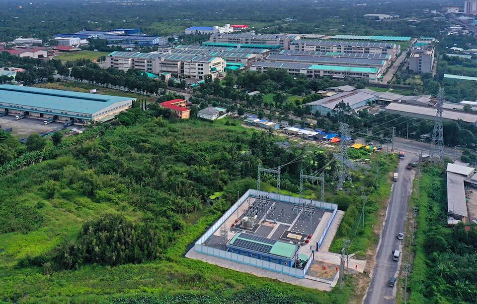 EVNSPC tang cuong dau tu xay dung cac cong trinh luoi dien, dap ung nhu cau tang truong phu tai tren dia ban quan ly. Anh: EVNSPC