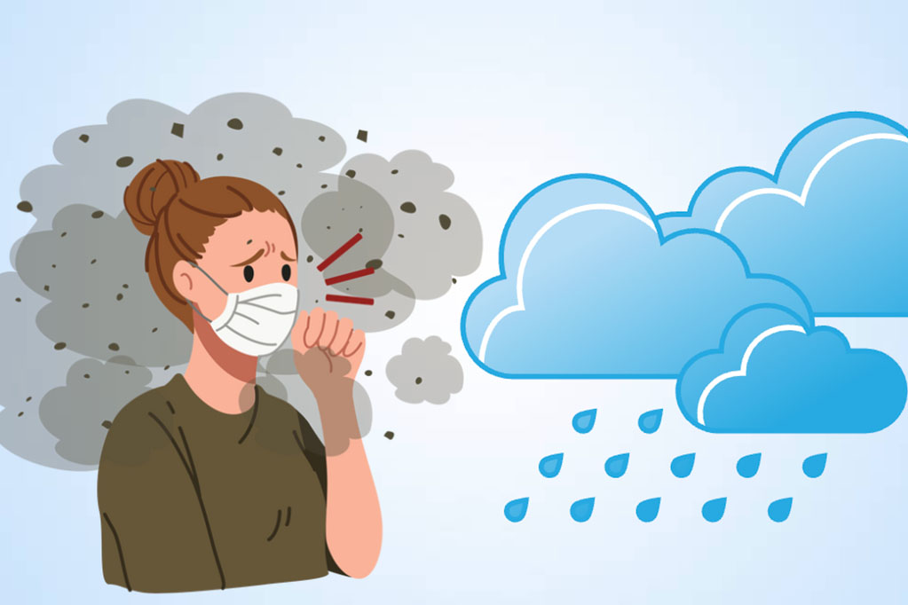 Rainy season and air pollution: Two factors that harm respiratory health