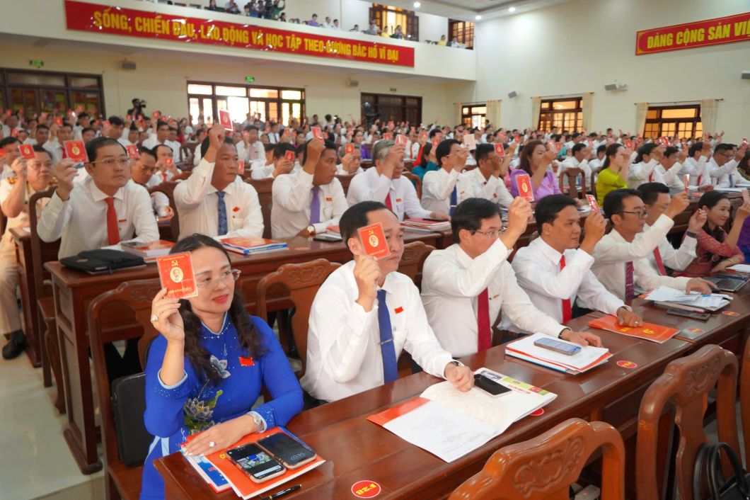 Cac dai bieu bieu quyet thong qua Bau Doan Chu tich Dai hoi 