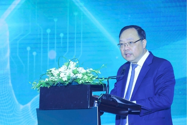 ong Pham Anh Tuan - Vu truong Vu Thanh toan, Ngan hang Nha nuoc Viet Nam phat bieu chi dao tai Ngay the Viet Nam 2025. Anh: Ban To chuc