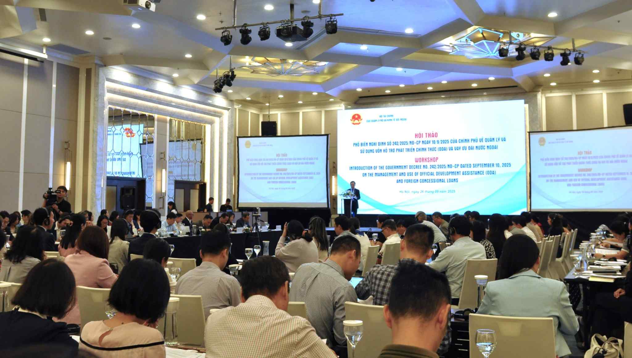 Overview of the Workshop to disseminate Decree No. 242/2025/ND-CP dated September 10, 2025 of the Government on the management and use of ODA capital and foreign preferential loans. Photo: MOF