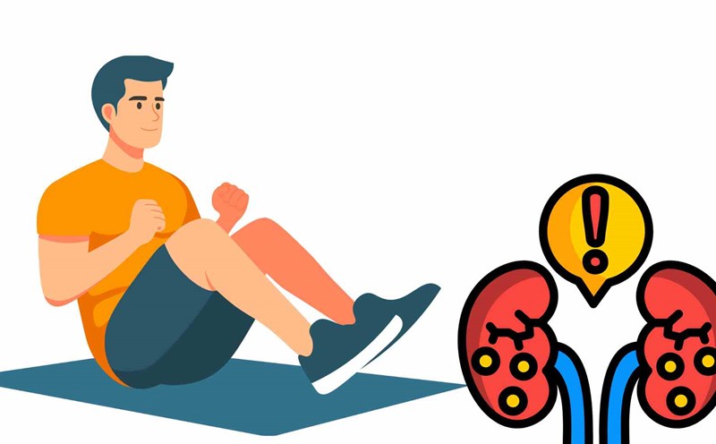 Some exercises are harmful to kidney function in people over 45 years old. Graphics: Ha May