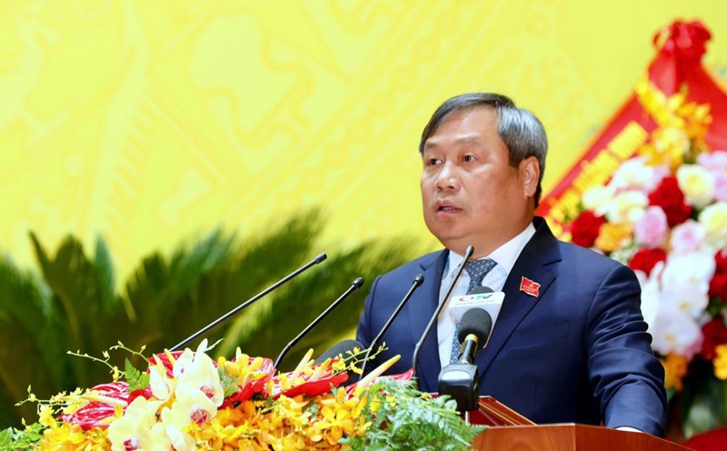 Mr. Vu Dai Thang - Member of the Party Central Committee, Secretary of the Quang Ninh Provincial Party Committee, term XV, 2020 - 2025 - was re-elected as Secretary of the Quang Ninh Provincial Party Committee, term XV, 2025 - 2030. Photo: Nguyen Hung