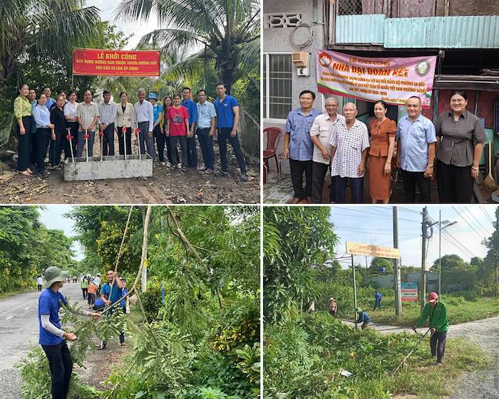 Mot so cong trinh, phan viec cap xa do Uy ban Mat tran To quoc Viet Nam cap xa phat dong. Anh: Cong thong tin dien tu Dong Thap.