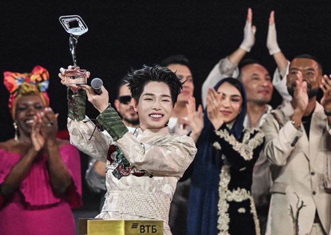 Duc Phuc won the championship of the Intervision 2025 contest. Photo: Sputnik