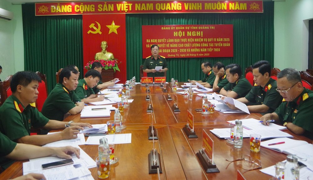 Ameliorer la qualite du recrutement militaire au cours de la periode 2026-2030 a Quang Tri. Photo: Xuan Dien