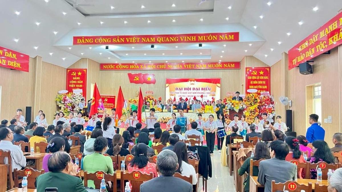 Quang canh Dai hoi dai bieu MTTQ Viet Nam phuong 2 Bao Loc lan thu I. Anh: Viet Phuong