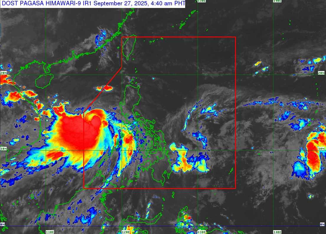 The center of storm No. 10 at 4:40 a.m. on September 27, 2025. Photo: PAGASA