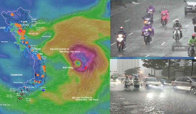 Đêm mai, bão số 10 Bualoi đổ bộ, dự báo thời gian gây mưa to gió mạnh cao điểm