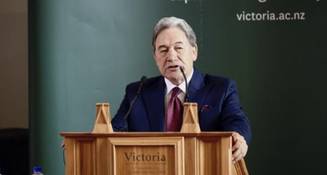 Foreign Minister Winston Peters said New Zealand has not yet recognized the state of Palestine. Photo: Xinhua