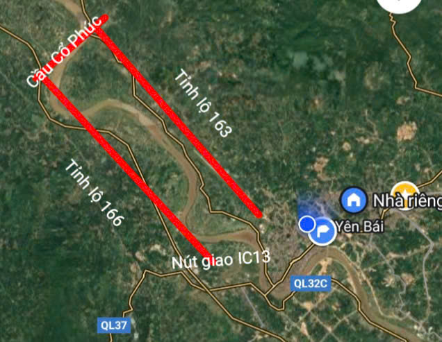 Duong tinh 166 den nut giao IC13 dai hon 6km nam trong cong trinh duong noi tinh lo 163 noi cao toc Noi Bai - Lao Cai. Anh: Van Duc