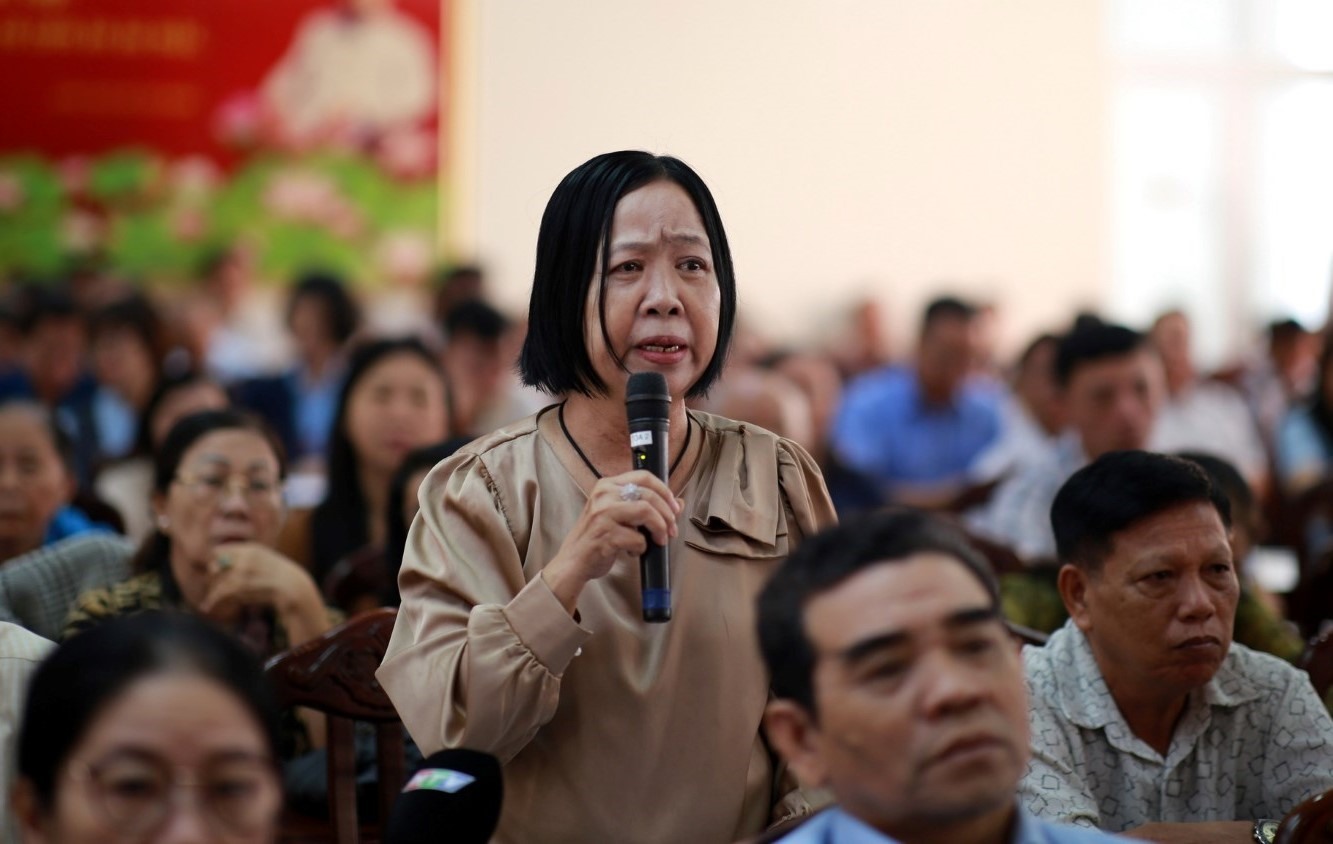 Cu tri Doan Thi Kim Cuc buc xuc vi du an ngan trieu 10.000 ti dong keo dai. Anh: Ha Khanh