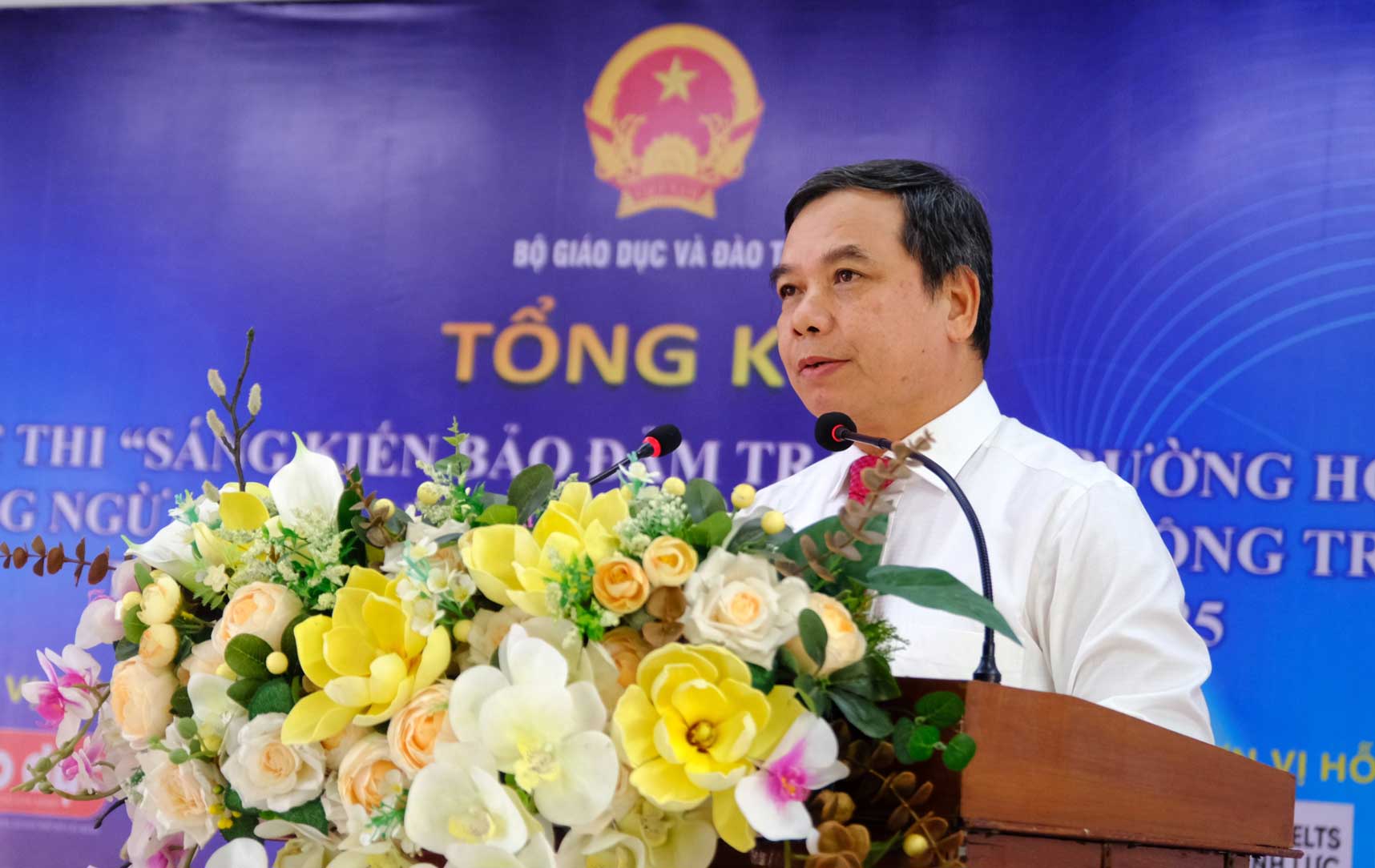 Ong Hoang Duc Minh - Vu Truong Vu Giao duc chinh tri va Cong tac hoc sinh, sinh vien (Bo GDDT) - phat bieu. Anh: My Ly