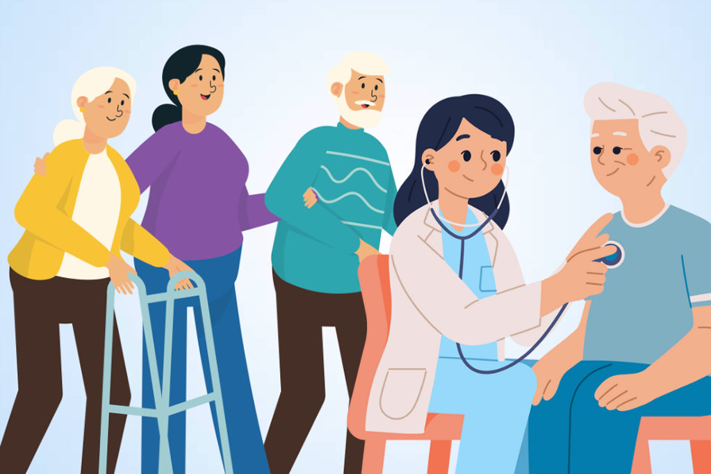 Ce qu'il faut retenir lors de la prise en charge des personnes agees dans la famille. Graphique : Thien Nhan