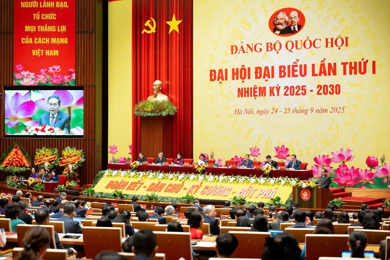 The 1st National Assembly Party Congress, term 2025-2030, took place in Hanoi on September 24-25, 2025. Photo: Quochoi.vn