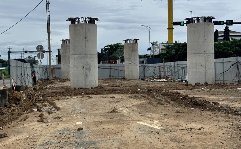 The bridge piers have been erected. Photo: Duy Tuan