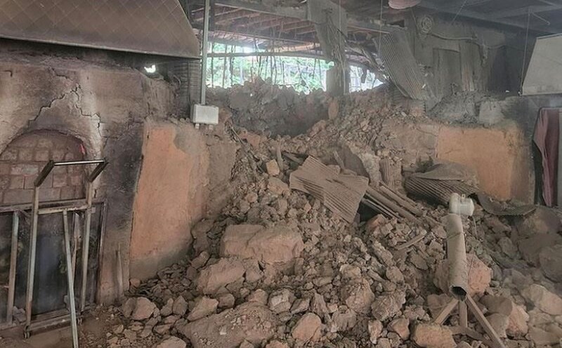 Scene of a gas explosion at a sauna in South Korea. Photo: North Gyeonggi Fire Department