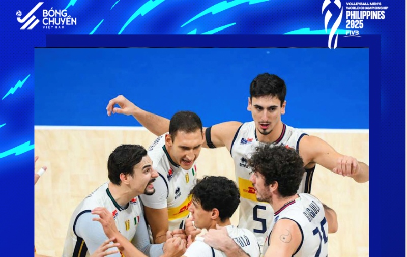イタリア代表が世界男子バレーボール選手権決勝に進出。写真:ベトナムバレーボール