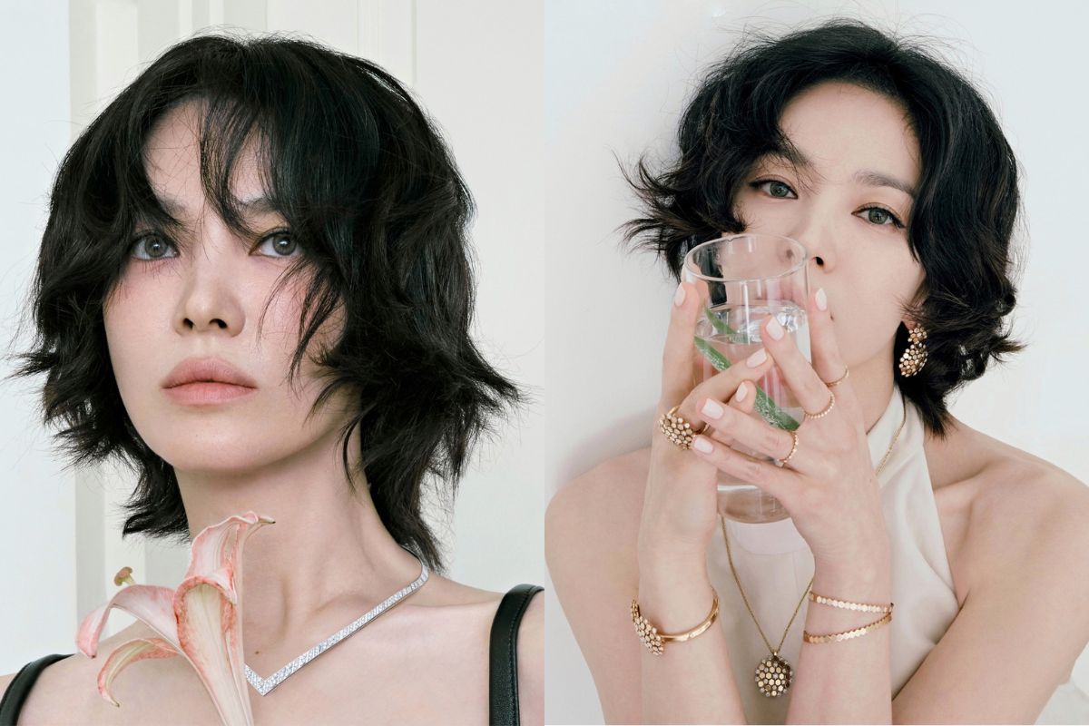 Song Hye Kyo a des cheveux courts impressionnants. Photo: Tire de Vogue / UAA Entertainment