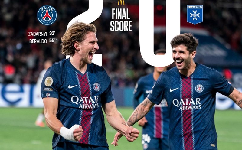 PSG won their 5th consecutive match in Ligue 1 2025-2026. Photo: PSG