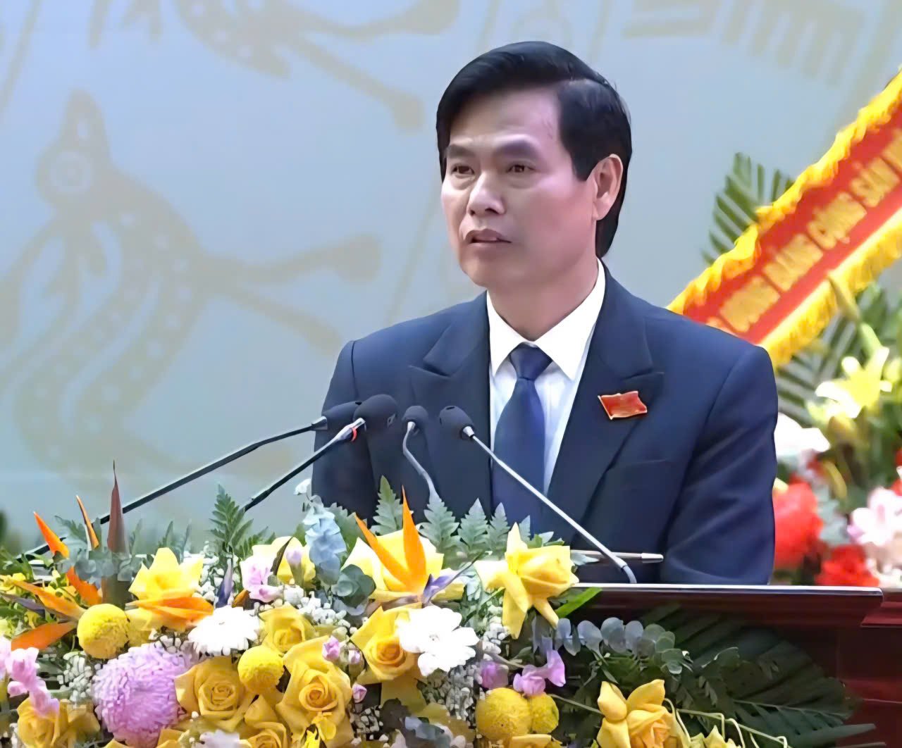 Ong Hoang Quoc Khanh - Bi thu Tinh uy Son La phat bieu khai mac Dai hoi. Anh: Nguyen Truong