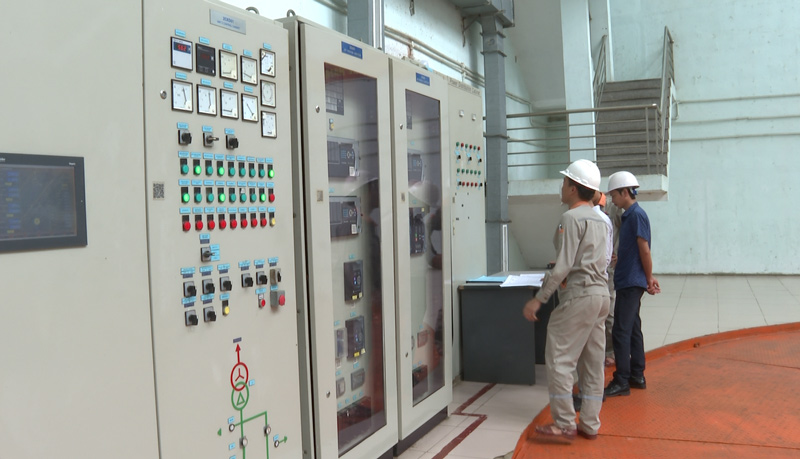 Bac Ha Hydropower Plant with a capacity of 90MW is currently the second largest hydropower plant in Lao Cai. Photo: Dinh Dai