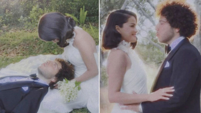 Selena Gomez and Benny Blanco at a private wedding party. Photo from video