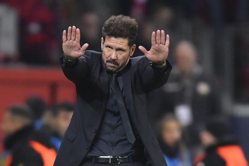Entrenador Diego Simeone del Atletico de Madrid. Foto: AFP