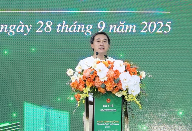 Prof. Dr. Tran Van Thuan - Deputy Minister of Health spoke at the 5th Vietnam Community Nutrition Day event. Photo: Ministry of Health