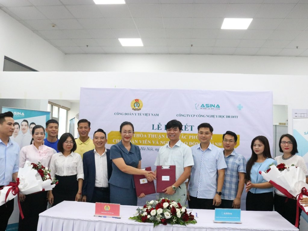 Vietnam Health Trade Union and Dr DFIT Medical Technology Joint Stock Company signed a cooperation agreement on the Welfare Program for union members and workers in the health sector on August 7, 2025. Photo: Vietnam Medical Union
