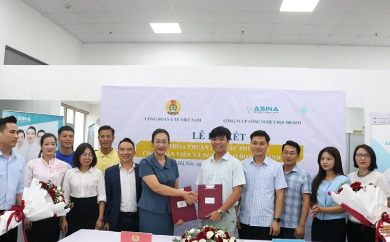 Vietnam Health Trade Union and Dr DFIT Medical Technology Joint Stock Company signed a cooperation agreement on the Welfare Program for union members and workers in the health sector on August 7, 2025. Photo: Vietnam Medical Union