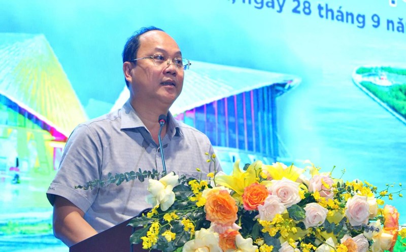 Secretary of the Ca Mau Provincial Party Committee Nguyen Ho Hai spoke at the workshop. Photo: Nhat Ho
