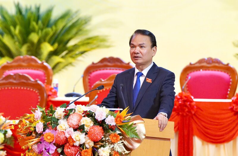 Bi thu Tinh uy Phu Tho Dang Xuan Phong phat bieu tai phien tru bi. Anh: Trung tam Bao chi.