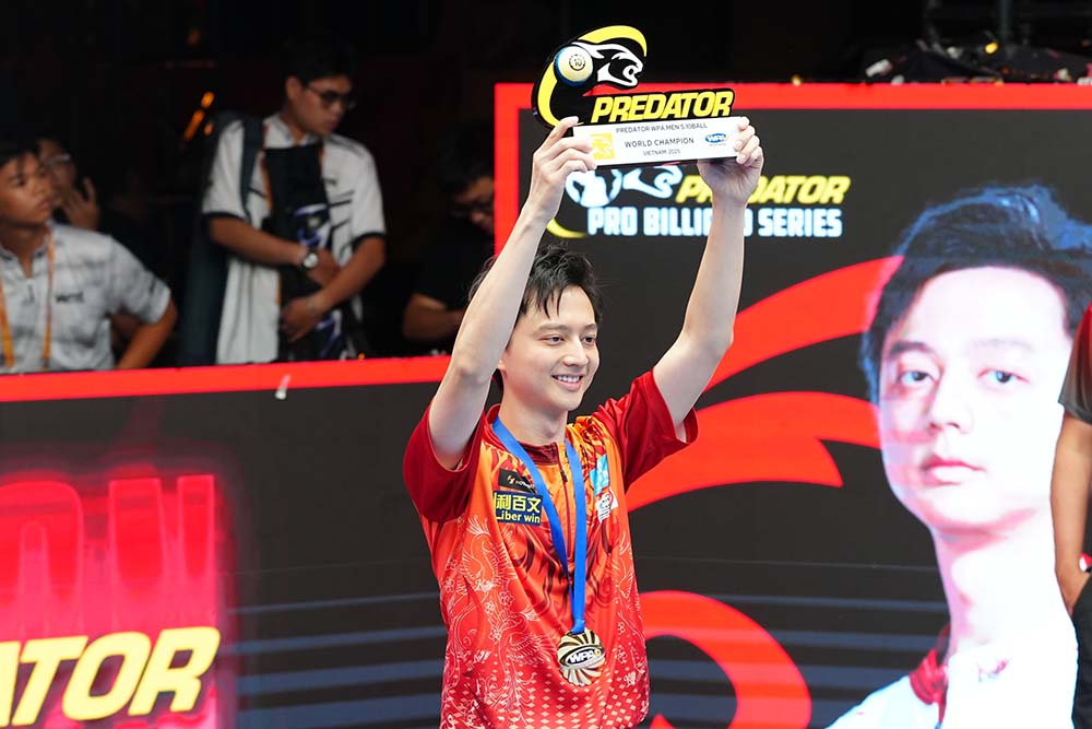 Ko Ping Chung 10볼 세계 선수권 대회 2회 우승. 사진: Anh Tu