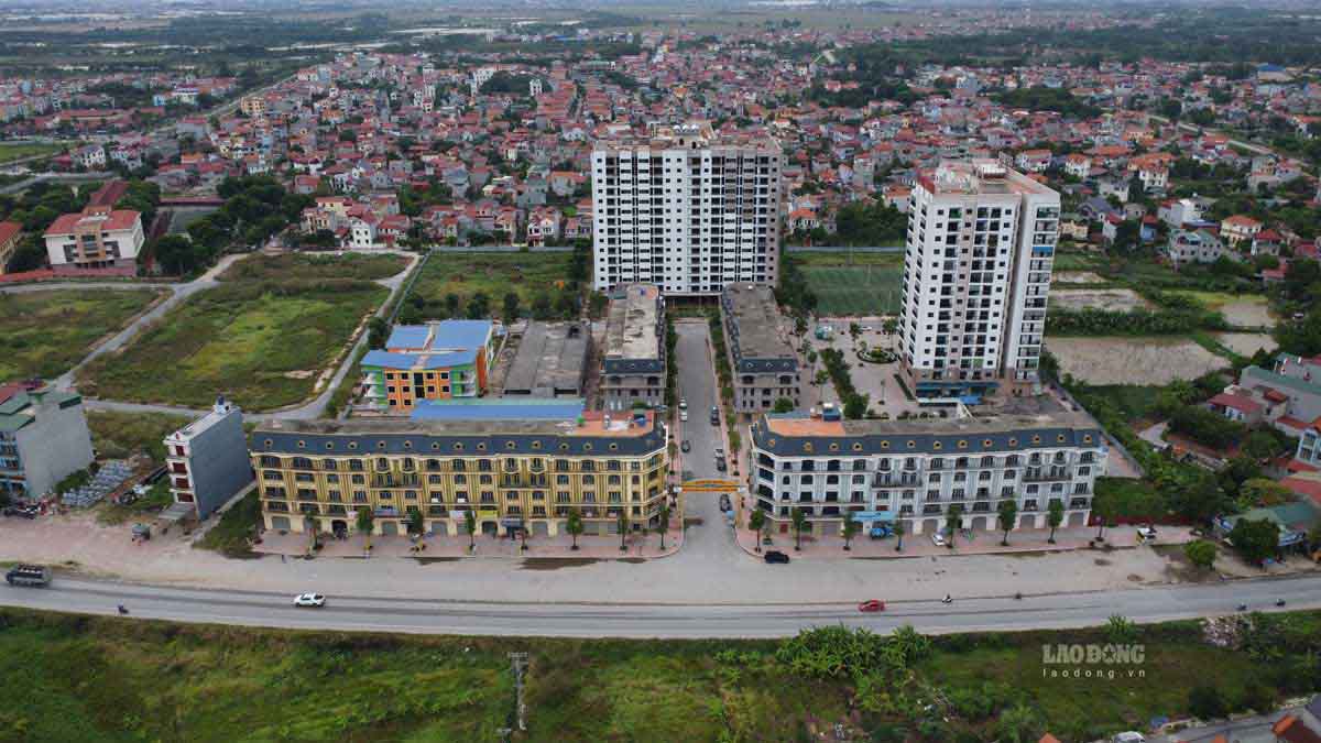 Toàn cảnh dự án nhà ở xã hội Lan Hưng. Ảnh: Trần Tuấn