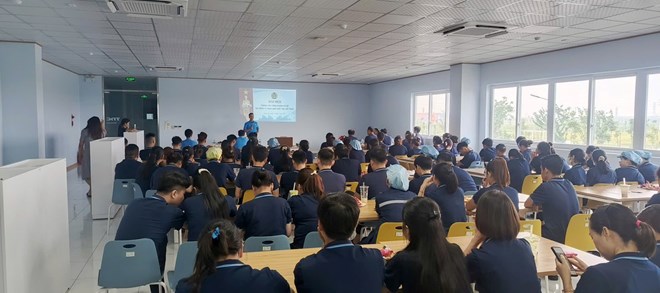 La Federation provinciale du travail demande d'achever l'organisation du Congres des syndicats de base avant le 31 octobre. Photo : Syndicat de Hung Yen