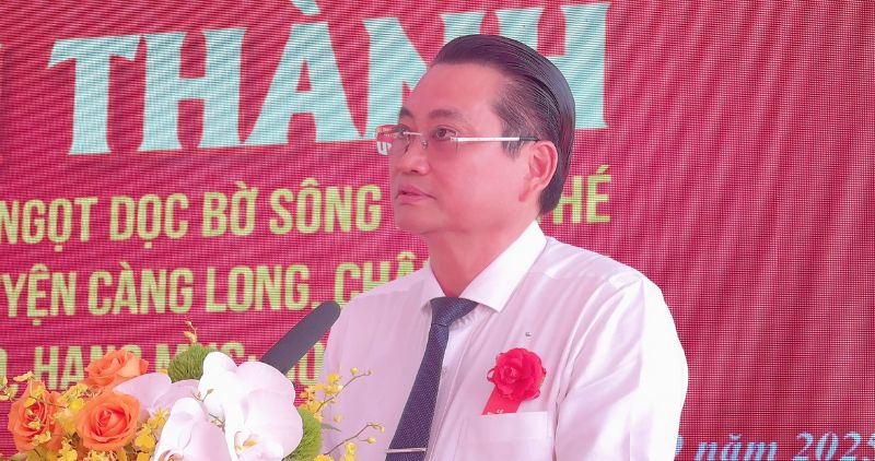 Ong Nguyen Quynh Thien – Pho Chu tich UBND tinh phat bieu tai buoi le khanh thanh. Anh: Hoang Loc