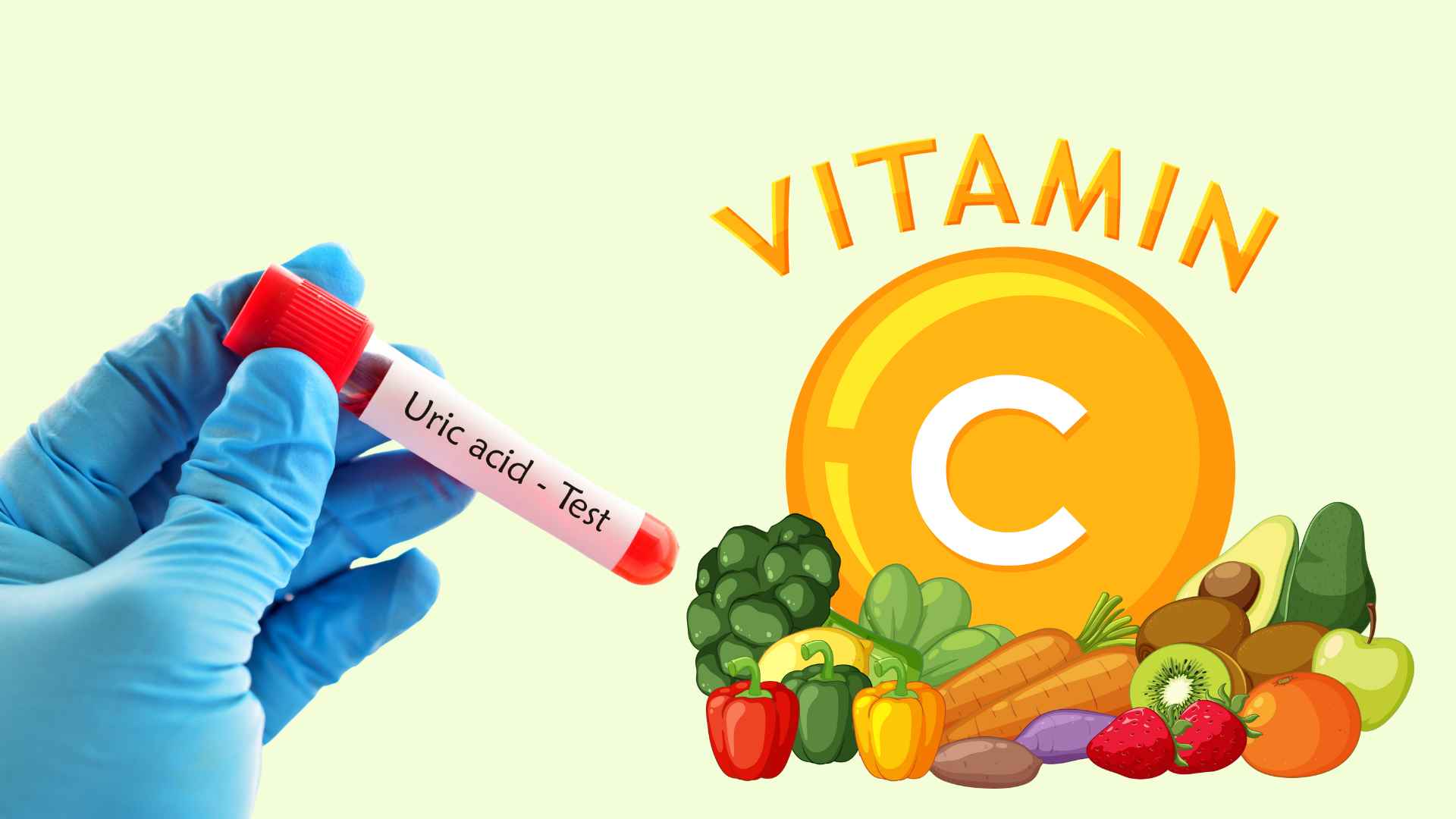 Vitamin C has been scientifically proven to play an important role in controlling uric acid. Graphic photo: Hoang Loc