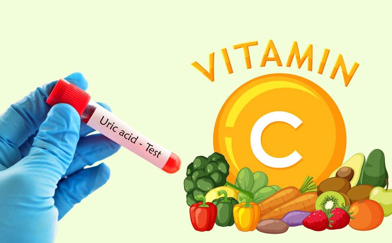 Vitamin C has been scientifically proven to play an important role in controlling uric acid. Graphic photo: Hoang Loc
