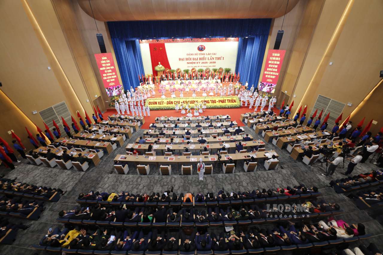 The official session of the 1st Lao Cai Provincial Party Congress, term 2025-2030 on September 29. Photo: Van Duc