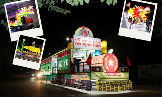 Phố núi Thái Nguyên lung linh đèn lồng khổng lồ đón trung thu. Ảnh: Cổng TTĐT Thái Nguyên