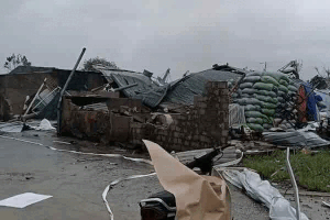 Many places in Thanh Hoa were devastated after storm No. 10. Photo: Quach Du