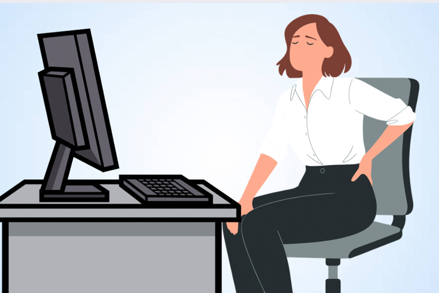 How to take care of joint health for people who sit all day. Graphics: Thien Nhan