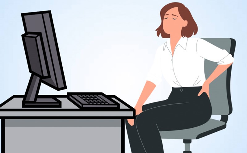 How to take care of joint health for people who sit all day. Graphics: Thien Nhan