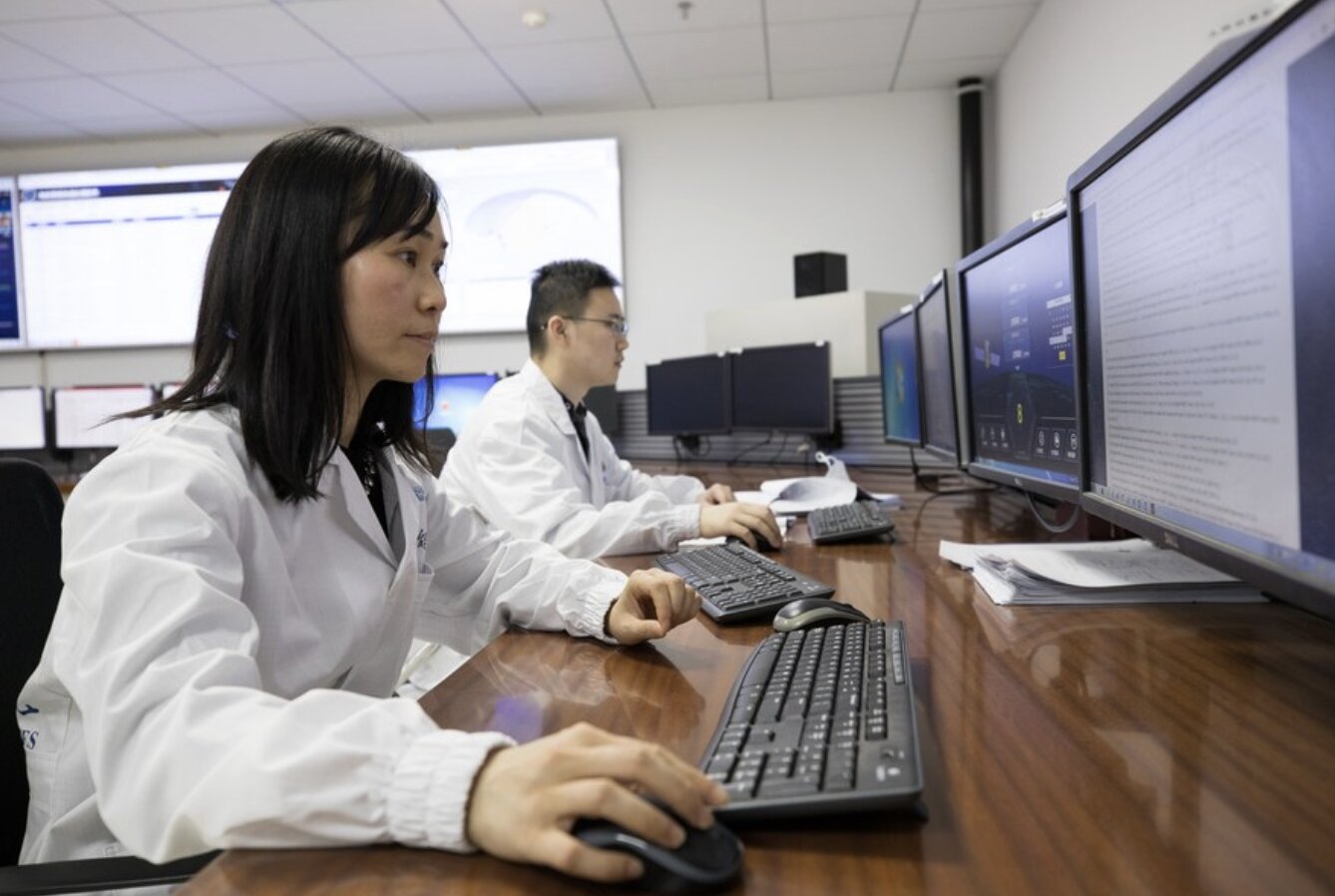 Chinese scientists monitor the operation of the hard X-ray perspective (HXMT) at the Chinese Academy of Sciences, Beijing, on February 18, 2021 - a testament to their efforts in investing in STEM. Photo: Xinhua