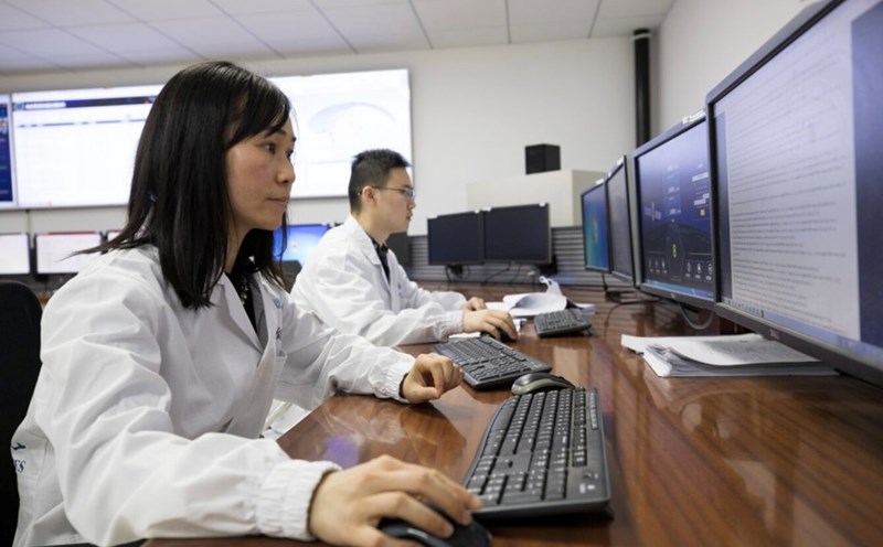 Chinese scientists monitor the operation of the hard X-ray perspective (HXMT) at the Chinese Academy of Sciences, Beijing, on February 18, 2021 - a testament to their efforts in investing in STEM. Photo: Xinhua