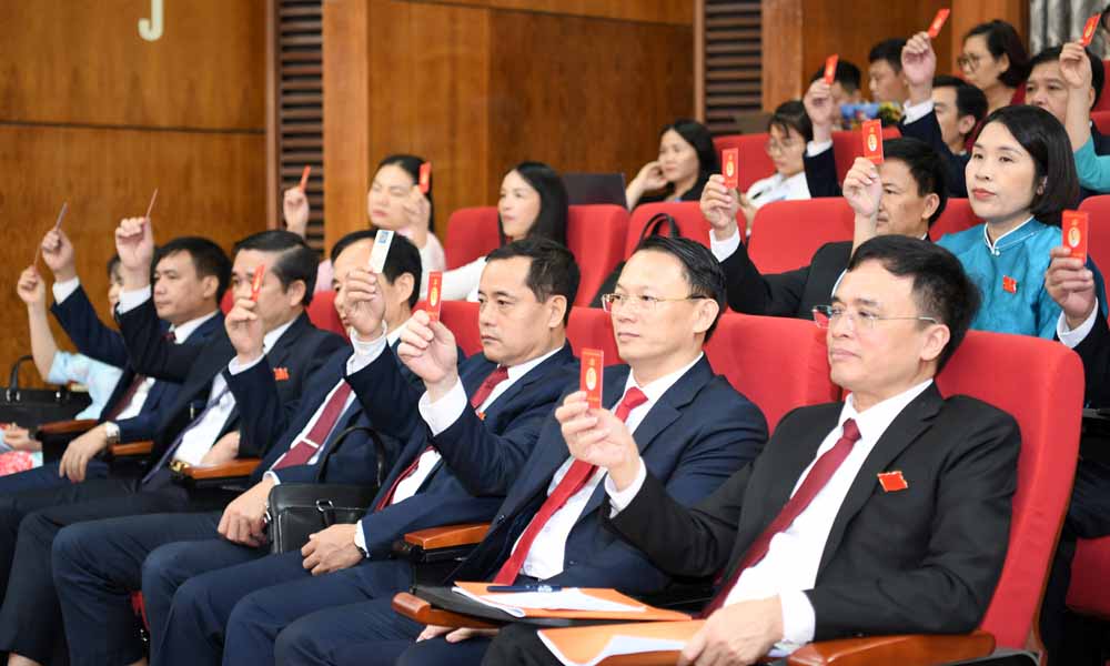 Cac dai bieu bieu quyet thong qua noi quy, quy che cua Dai hoi.  