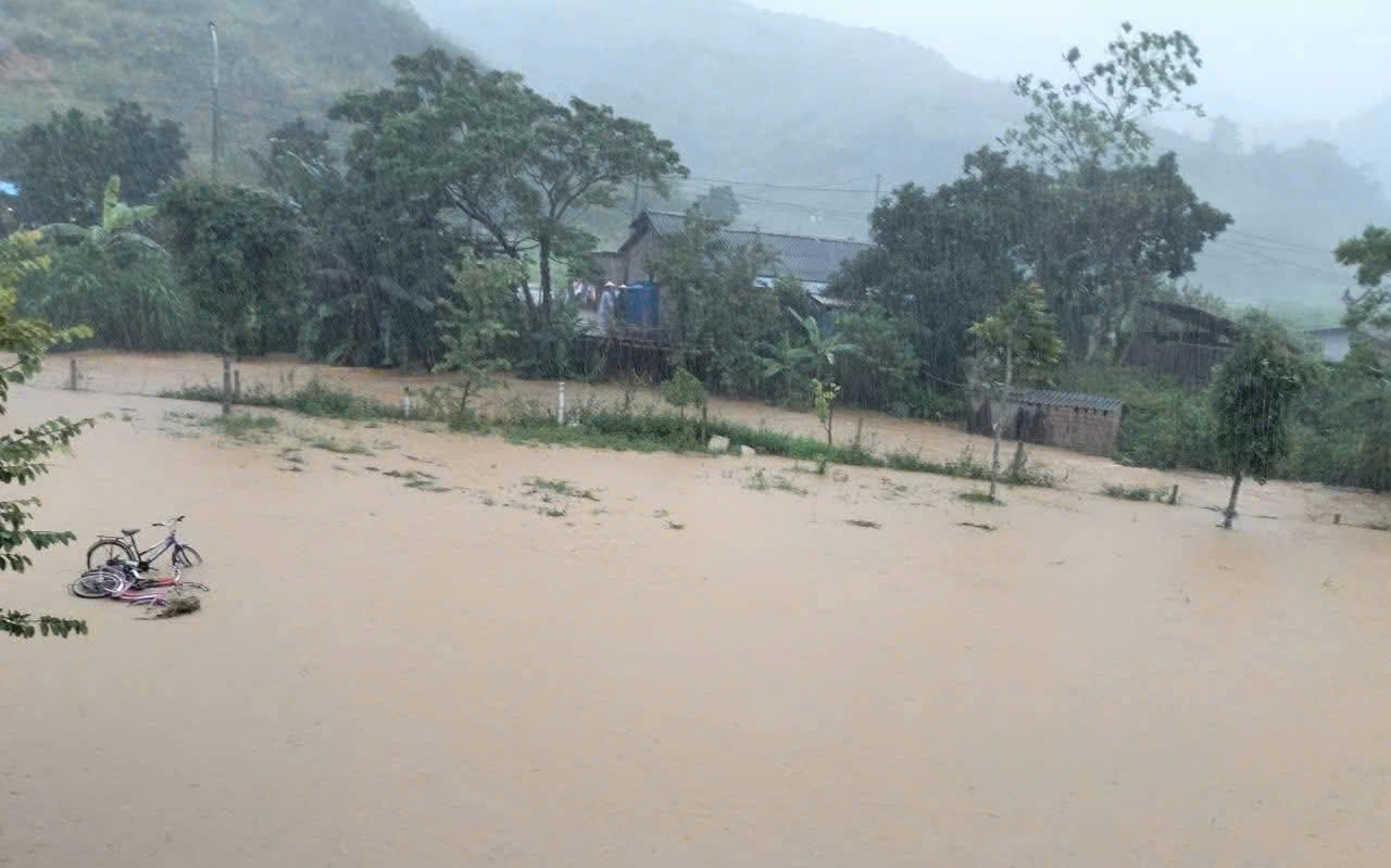 Ghi nhan cua PV Bao Lao Dong, den 15h chieu ngay 29.9, tai nhieu khu vuc tren dia ban tinh Ninh Binh tiep tuc co mua to, gay ngap ung cuc bo. Anh: Dieu Anh