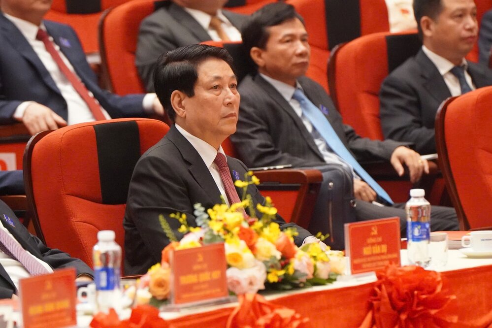 Chu tich Nuoc Luong Cuong toi du va chi dao Dai hoi. Anh: TTBC.